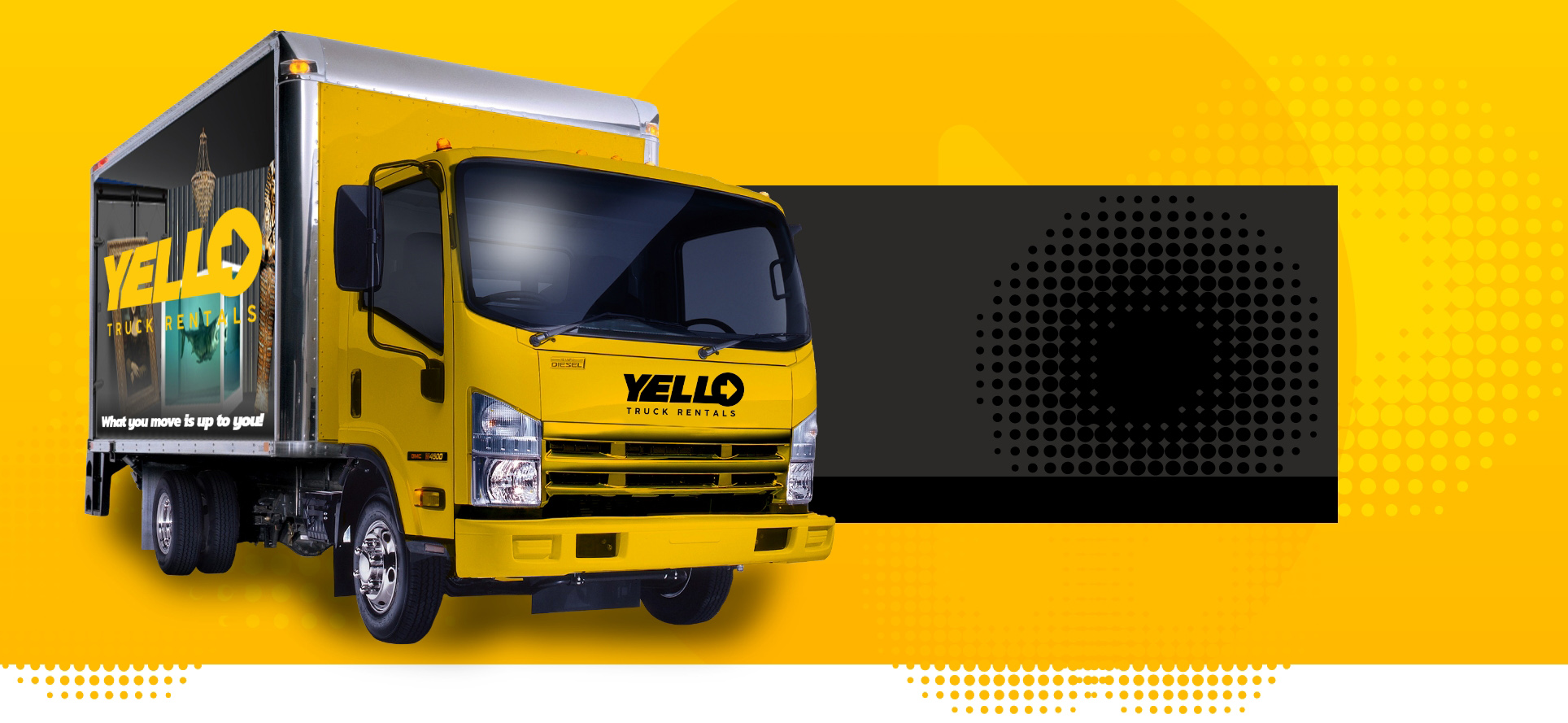 Yello Truck Rentals Fleet Banner